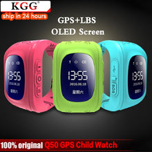 KGG Anti Lost Q50 OLED Child GPS Tracker SOS Smart Monitoring Positioning Phone Kids GPS Baby Watch Compatible IOS & Android