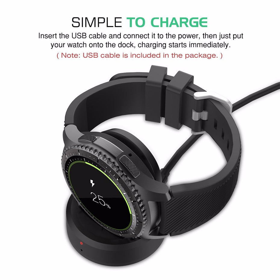 Wireless Chargers Smartwatch Charging Classic Frontier Watch High Quality Chargers Smart Watch Charging Dock For Samsung Gear S3