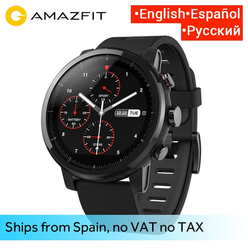 Huami Amazfit 2 Amazfit Stratos Pace 2 Smart Watch Men with GPS Xiaomi Watches PPG Heart Rate Monitor 5ATM Waterproof
