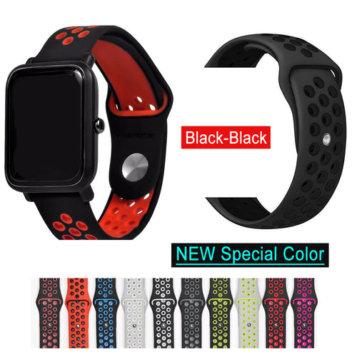 Silicone Strap Bracelet For Huami Amazfit Bip Strap Watch Band 20mm For Xiaomi mijia quartz Garmin Forerunner 645 Vivoactive 3
