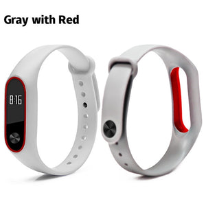 BOORUI Double color mi band 2 accessories pulseira miband 2 strap replacement silicone wriststrap for xiaomi mi2 smart bracelet