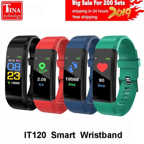 Original IT120 Smart Bracelet Color Screen Sports Smart Band Heart Rate Monitor Fitness Tracker for IOS Android VS ID115 PLUS Y5