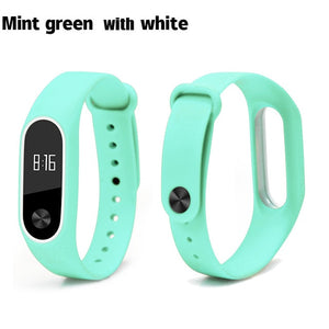BOORUI Silicone Mi Band 2 Bracelet Strap double color miband2 Strap Wristband Replacement Smart wriststrap For xiaomi mi2 band
