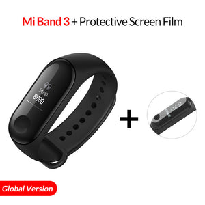 2018 Global Version New Original Xiaomi Mi Band 3 Smart Bracelet Black 0.78 inch OLED  Instant Message Call Weather Forecate