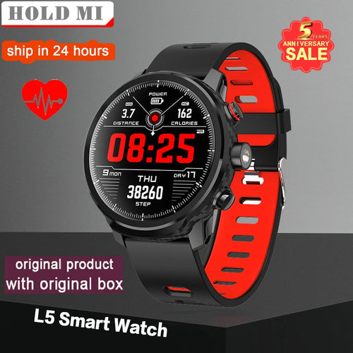 New L5 Smart Watch Men IP68 Waterproof Multiple Sports Mode Heart Rate Weather Forecast Bluetooth Smartwatch Standby 100 Days