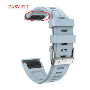 26 22 20MM Watchband Strap for Garmin Fenix 5X 5 5S 5X Plus 3 3HR S60 MK1 Smart Watch Quick Release Silicone Easyfit Wrist Strap