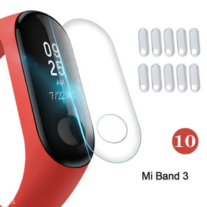 10PCS For Xiaomi Mi Band 3 Screen Protector TPU Full Cover Bracelet Film Protective Watch Dustproof Scratch-resistant