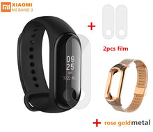 Original Xiaomi Mi Band 3 Smart Bracelet 5ATM Waterproof Fitness Tracker Wristband Heart Rate miband 3 with Steel metal strap