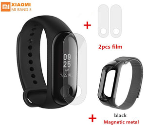 Original Xiaomi Mi Band 3 Smart Bracelet 5ATM Waterproof Fitness Tracker Wristband Heart Rate miband 3 with Steel metal strap