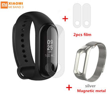 Original Xiaomi Mi Band 3 Smart Bracelet 5ATM Waterproof Fitness Tracker Wristband Heart Rate miband 3 with Steel metal strap