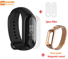 Original Xiaomi Mi Band 3 Smart Bracelet 5ATM Waterproof Fitness Tracker Wristband Heart Rate miband 3 with Steel metal strap