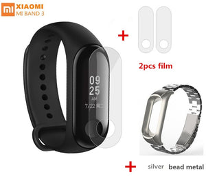 Original Xiaomi Mi Band 3 Smart Bracelet 5ATM Waterproof Fitness Tracker Wristband Heart Rate miband 3 with Steel metal strap