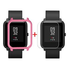 Screen Protector Slim Colorful Frame PC Case Cover Protect Shell For Huami Amazfit Bip Younth Watch with Screen Protector  L0321