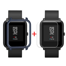 Screen Protector Slim Colorful Frame PC Case Cover Protect Shell For Huami Amazfit Bip Younth Watch with Screen Protector  L0321