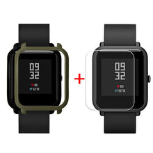 Screen Protector Slim Colorful Frame PC Case Cover Protect Shell For Huami Amazfit Bip Younth Watch with Screen Protector  L0321