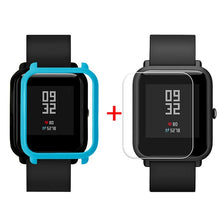 Screen Protector Slim Colorful Frame PC Case Cover Protect Shell For Huami Amazfit Bip Younth Watch with Screen Protector  L0321