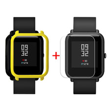 Screen Protector Slim Colorful Frame PC Case Cover Protect Shell For Huami Amazfit Bip Younth Watch with Screen Protector  L0321