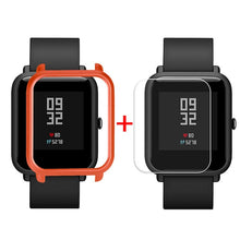Screen Protector Slim Colorful Frame PC Case Cover Protect Shell For Huami Amazfit Bip Younth Watch with Screen Protector  L0321