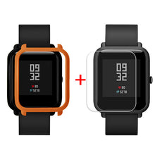 Screen Protector Slim Colorful Frame PC Case Cover Protect Shell For Huami Amazfit Bip Younth Watch with Screen Protector  L0321