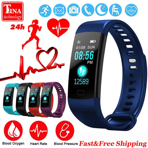 Y5 Smart Band Watch Color Screen Wristband Heart Rate Activity Fitness tracker Smart Electronics Bracelet VS Xiaomi Miband 2
