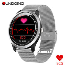 RUNDOING N58 ECG PPG smart watch with electrocardiograph ecg display,holter ecg heart rate monitor blood pressure smartwatch