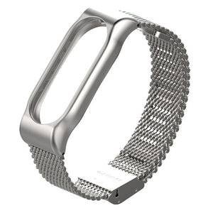 Mijobs Mi Band 2 Strap Metal Bracelet Screwless Stainless Steel Bracelet Wristbands Replace Accessories For Xiaomi Mi Band 2
