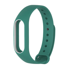 Colorful MiBand 2 Silicone Wrist Strap Bracelet Double Color Replacement watchband for Original Xiaomi Mi band 2 Wristbands belt