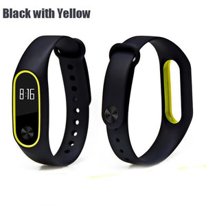 Colorful MiBand 2 Silicone Wrist Strap Bracelet Double Color Replacement watchband for Original Xiaomi Mi band 2 Wristbands belt