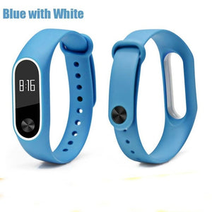 Colorful MiBand 2 Silicone Wrist Strap Bracelet Double Color Replacement watchband for Original Xiaomi Mi band 2 Wristbands belt
