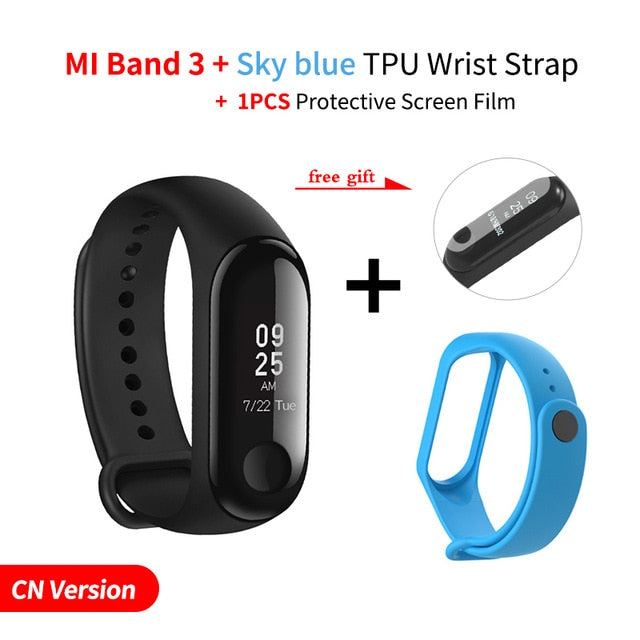 Origina Xiaomi Mi Band 3 Smart Wristband Fitness Bracelet MiBand Band 3 Big Touch Screen OLED Message Heart Rate Time Smartband