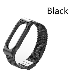 Mijobs Mi Band 2 Strap Metal Bracelet For Xiaomi Mi Band 2 Screwless Stainless Steel Bracelet Wristbands Replace Accessories