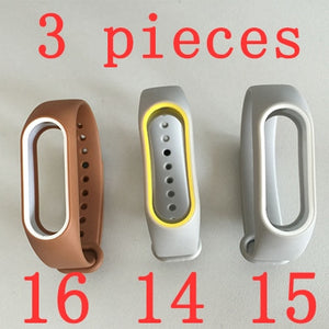 xiaomi mi band 2 strap bracelet Watch band color Two-tone with personality silicone strap anti-lost wristband wholesale