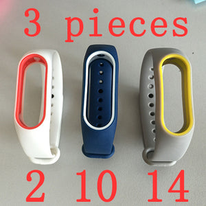 xiaomi mi band 2 strap bracelet Watch band color Two-tone with personality silicone strap anti-lost wristband wholesale