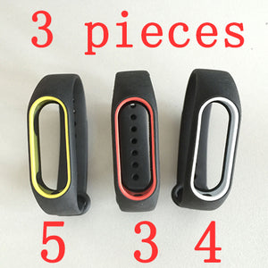 xiaomi mi band 2 strap bracelet Watch band color Two-tone with personality silicone strap anti-lost wristband wholesale