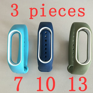 xiaomi mi band 2 strap bracelet Watch band color Two-tone with personality silicone strap anti-lost wristband wholesale