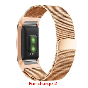 Milanese Magnet Strap For Fitbit Charge 3 For Charge 2 Fitness Band Stainless Steel Sport Watch Band Replacement Metal Bracelet