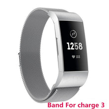 Milanese Magnet Strap For Fitbit Charge 3 For Charge 2 Fitness Band Stainless Steel Sport Watch Band Replacement Metal Bracelet