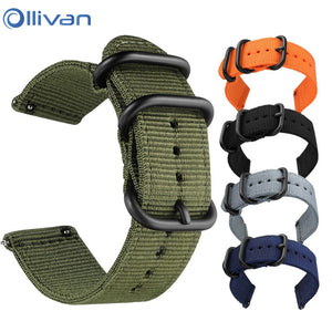 New Nylon canvas wrist Strap for Xiaomi huami Amazfit Bip Stratos 2/2S PACE Watch Band for Samsung Gear S3 S2 bracelet Strap