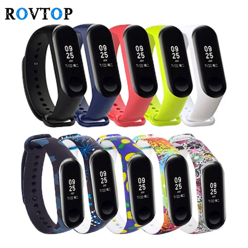 Rovtop Bracelet For Xiaomi Mi Mi Band 3 Strap Watch Silicone Wrist Strap For Xiaomi Mi Mi Band 3 Strap Wriststrap Bracelet
