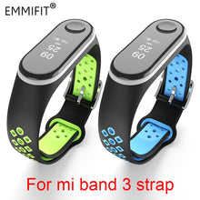 For Xiaomi Mi Band 3 Strap Smart Accessories Replacement Waterproof Double Color Silicone Bracelet For Mi Band3 wrist strap