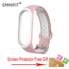 For Xiaomi Mi Band 3 Strap Smart Accessories Replacement Waterproof Double Color Silicone Bracelet For Mi Band3 wrist strap