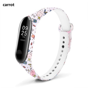 BOORUI mi band 3 strap Comfortable Colorful mi band strap with varied flowers printing for xiaomi miband 3 smart bracelets