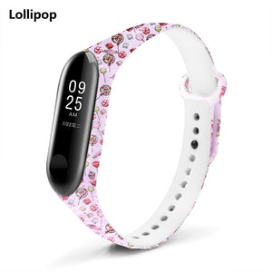 BOORUI mi band 3 strap Comfortable Colorful mi band strap with varied flowers printing for xiaomi miband 3 smart bracelets