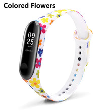 BOORUI mi band 3 strap Comfortable Colorful mi band strap with varied flowers printing for xiaomi miband 3 smart bracelets