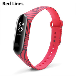 BOORUI mi band 3 strap Comfortable Colorful mi band strap with varied flowers printing for xiaomi miband 3 smart bracelets